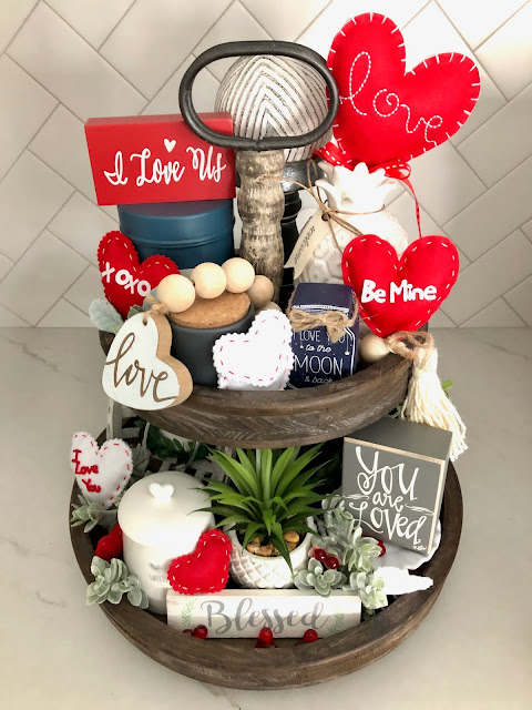 THE TIERED TRAY & VALENTINE'S DAY HOME DECORATION