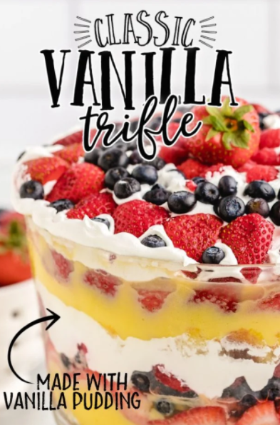 Classic vanilla trifle