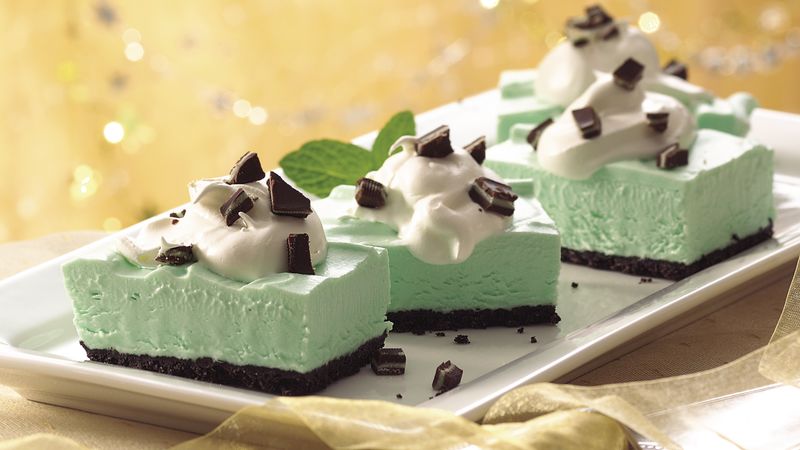 Grasshopper dessert squares. It is Chocolatey, creamy, with a hint of mint from the Creme de Menthe
