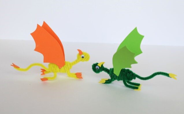 Easy and Fun Pipe Cleaner Dragons Craft for Kids