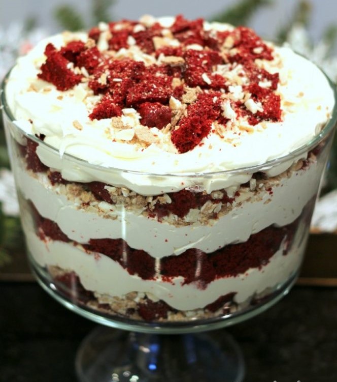Red Velvet Trifle recipe is a delicious treat for the Christmas holiday