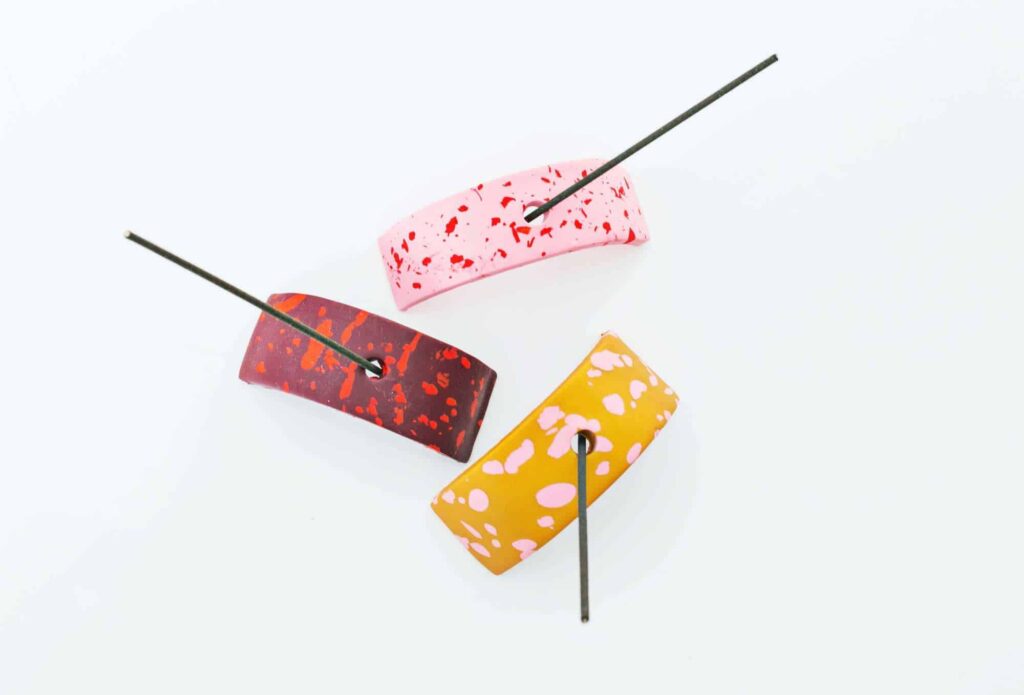 Terrazzo style clay incense holder