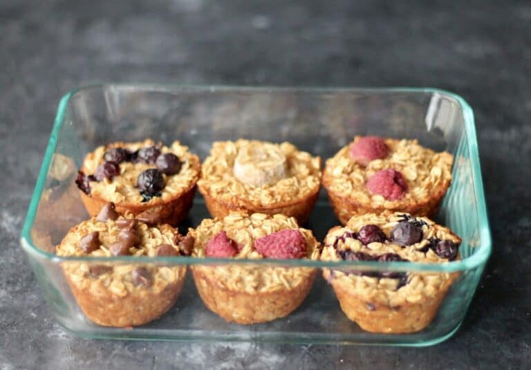 Baked oatmeal cups are easy to meal prep for the week
