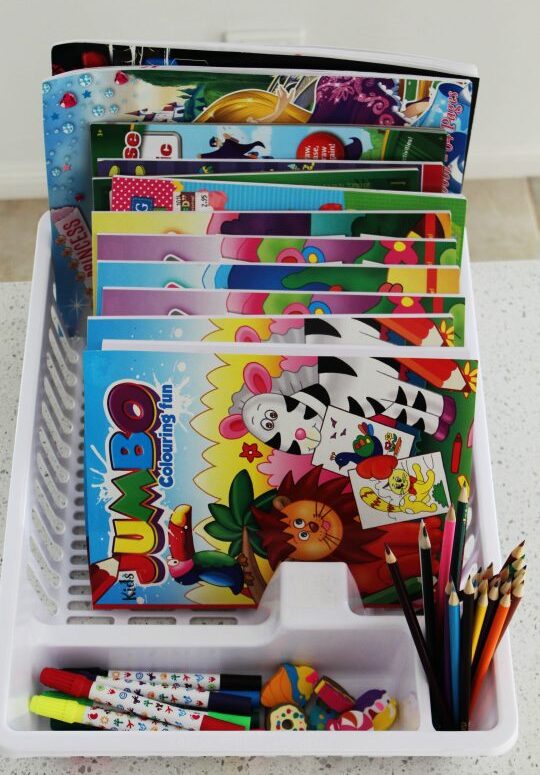 Old Dish Rack Awesome Coloring Book Caddy For Kids