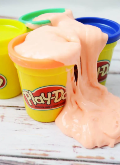 So fun and easy to make playdoh slime