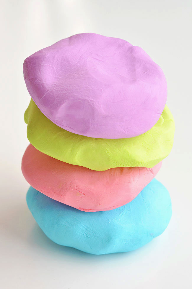 Colorful edible frosting play dough for kids