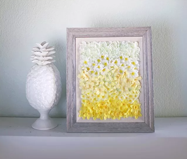 Ombre floral wall art