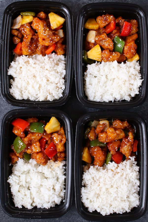  Sweet and Sour Chicken with rice Meal Prep
