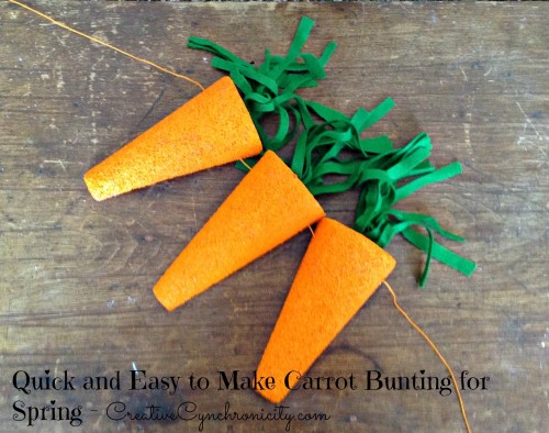 Spring Themed Easy DIY Carrot Bunting Craft 