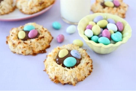 Coconut Macaroon Nutella Nests fun and easy treat for Easter 