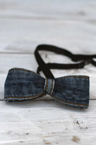 cute and adorable Denim Bow Tie upcycle project