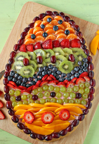 Healthy Easter Fruit Pizza perfect Easter recipe for breakfast, brunch, or dinner