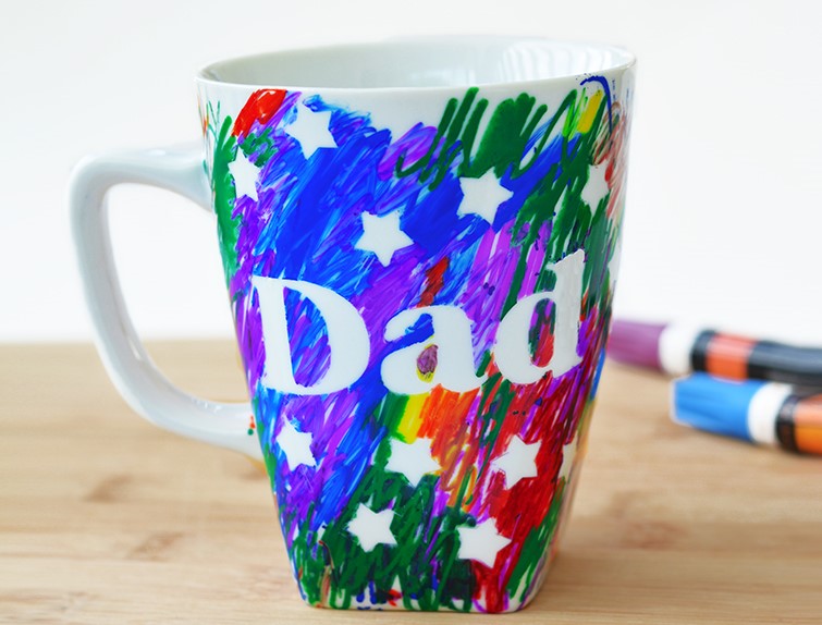 DIY Father’s Day Scribble Mug Kids Craft