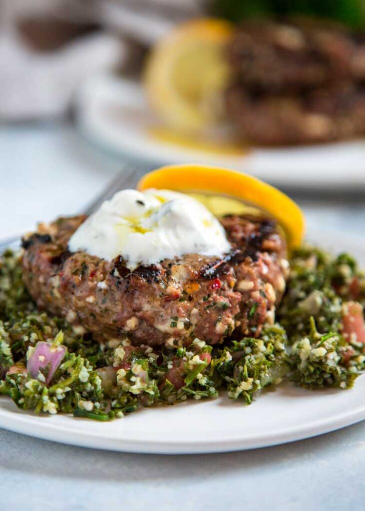 GRILLED LAMB BURGERS WITH FETA Delicious Greek Recipe