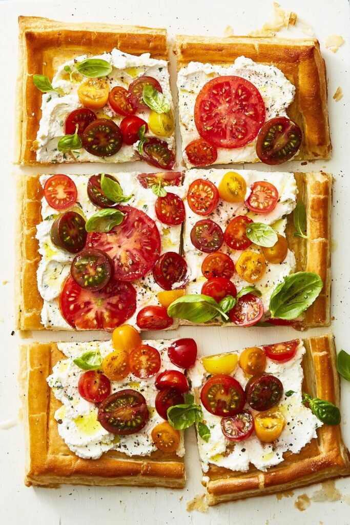 Delicious Herbed Ricotta and Fresh Tomato Tart Summer Recipe