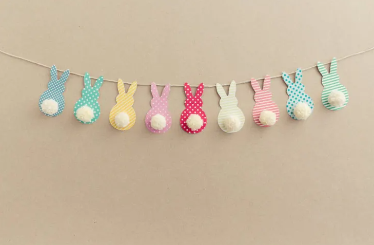 Cute and Colorful Easter Bunny Garland in a Few Easy Steps