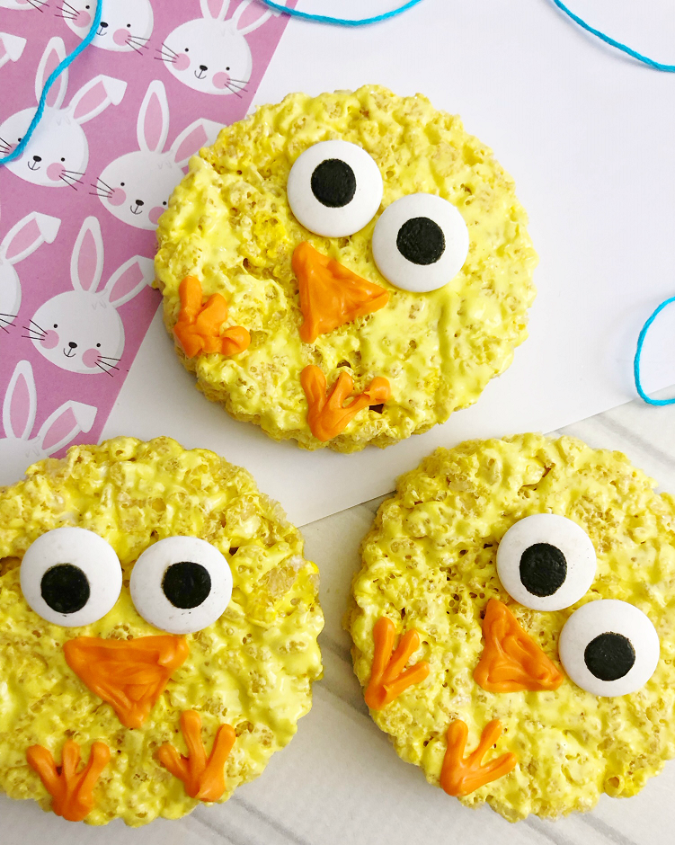 Rice Krispie Easter Chicks Perfect for spring or an Easter party fun kids treat