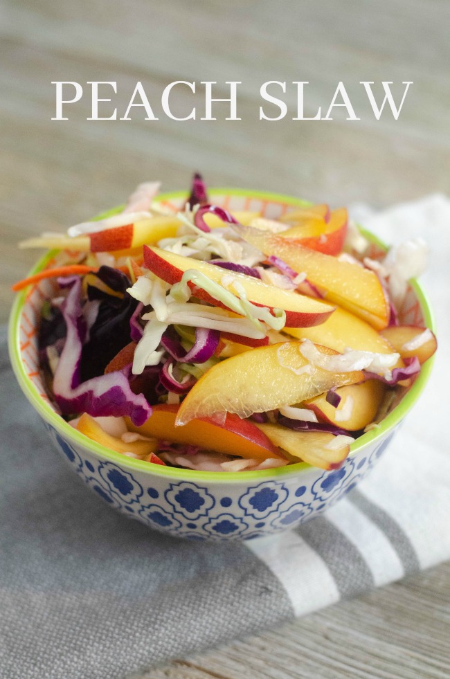 Delicious Sweet and spicy Peach Slaw Side Dish Recipe for the family