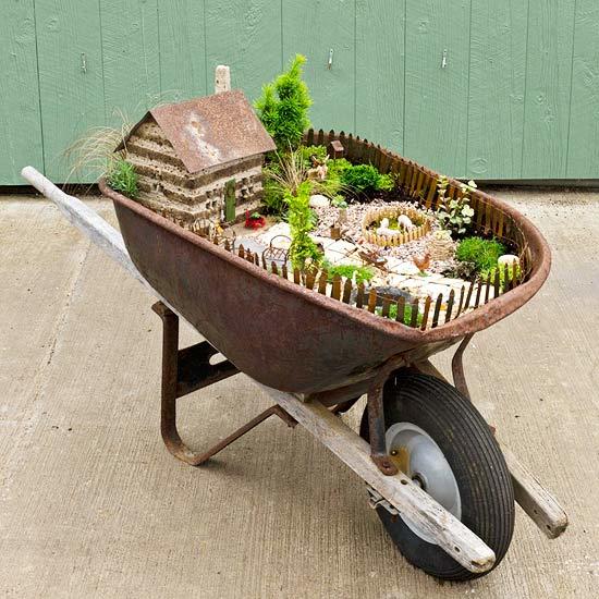Plant Up a Wheelbarrow Fairy Garden