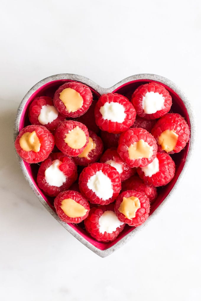 Yogurt-filled raspberries a delicious and healthy snack for kids
