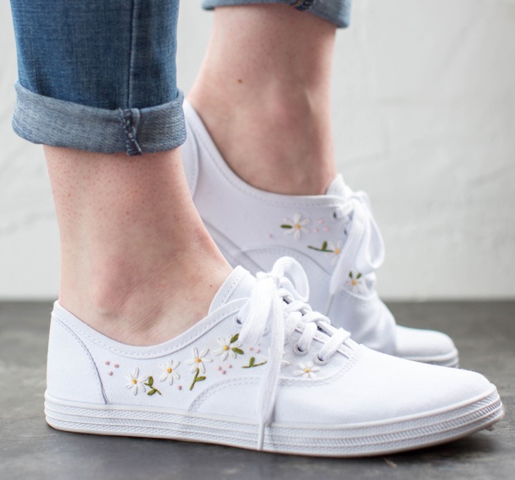 Adorable Fresh Kicks Embroidered Sneakers for Spring