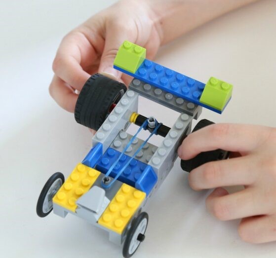 Rubber Band Powered LEGO Car for Kids