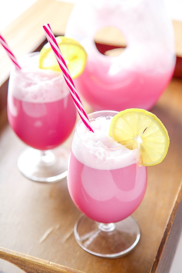 So refreshing, sweet and tangy raspberry sherbet punch
