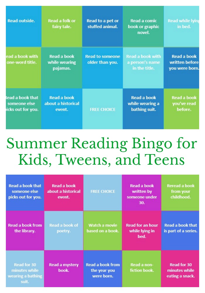 Fun and Motivational Summer Reading Bingo Activity