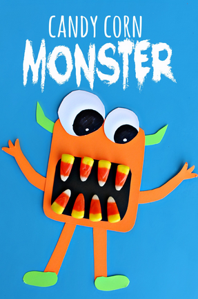 candy corn monster craft for Halloween