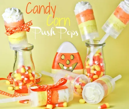 Candy corn push up pops