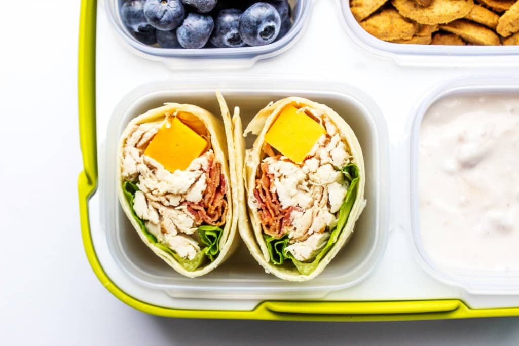 Chicken Sandwich Wraps a delicious back to school lunch