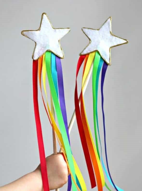 Rainbow Ribbon Magic Wand DIY Toy for Kids