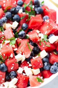 Refreshing Watermelon Blueberry Feta Salad