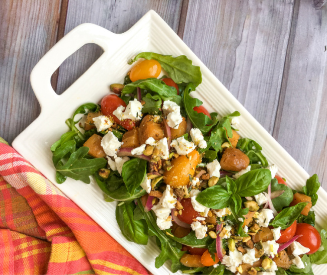 roasted beet and goat cheese salad