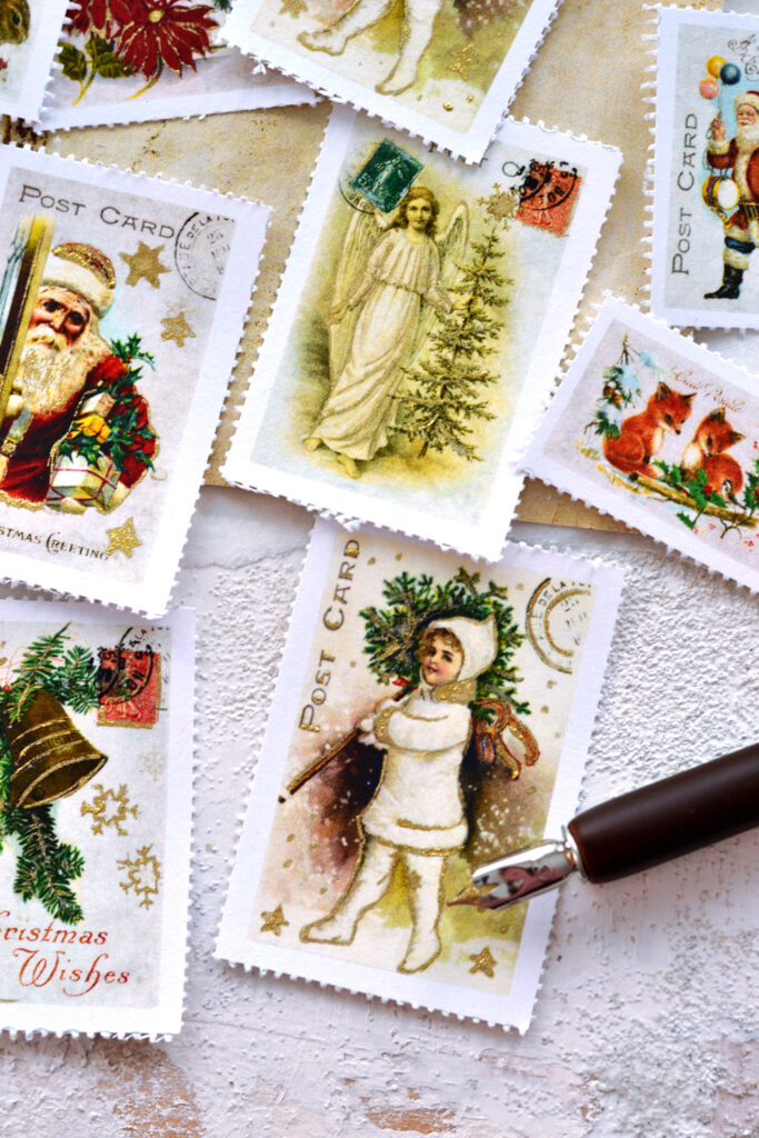 graphic fairy postage stamp