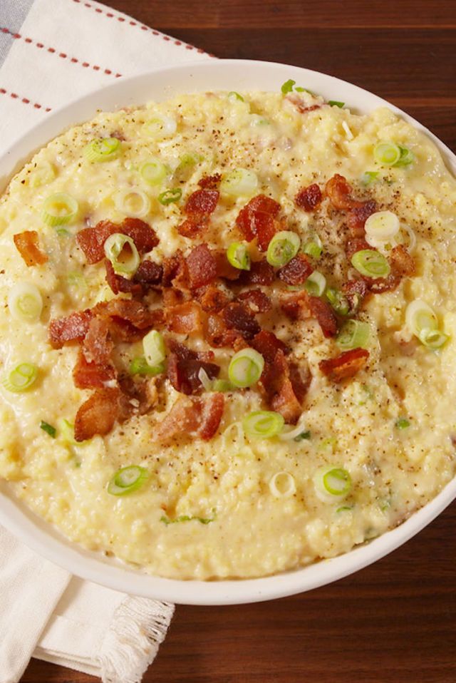 creamy loaded slow-cooker grits for Fall