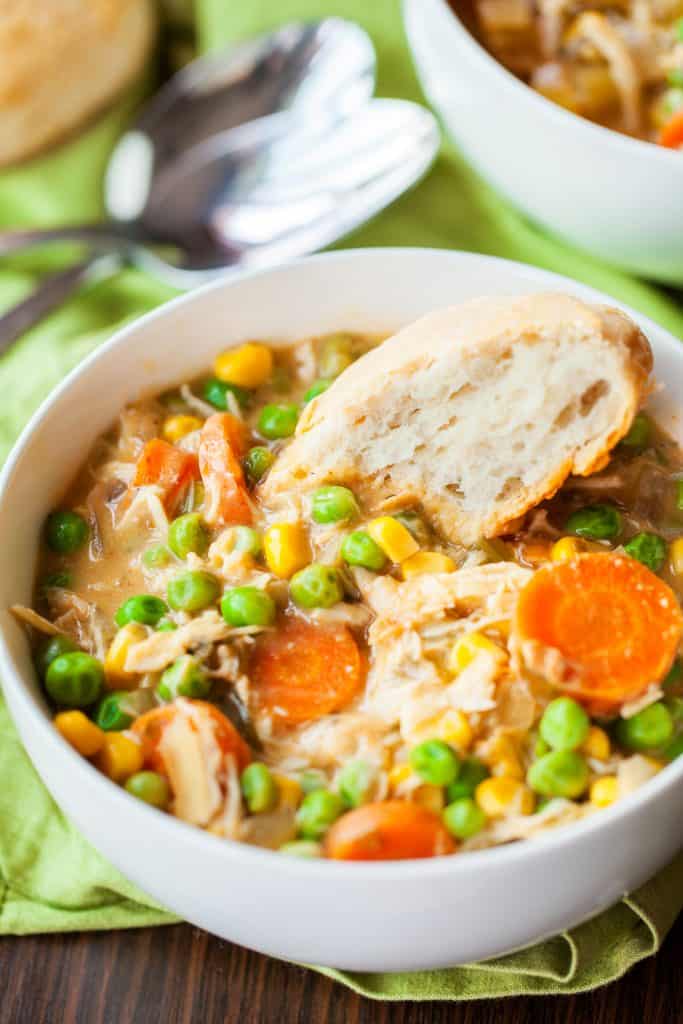 Delicious mouth watering Slow Cooker Chicken Pot Pie for Fall