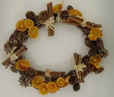 Cinnamon and orange wreath