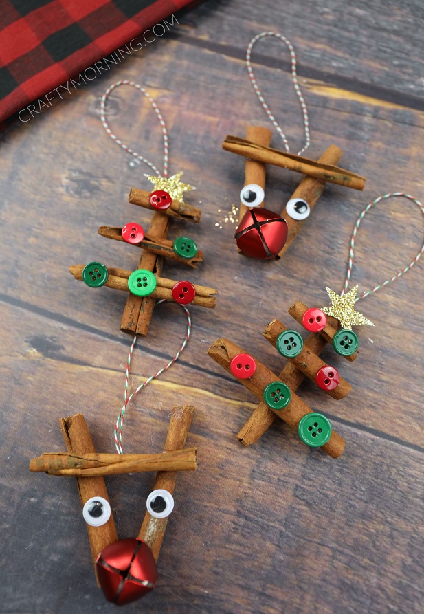 Cinnamon Stick Reindeer & Tree Ornaments