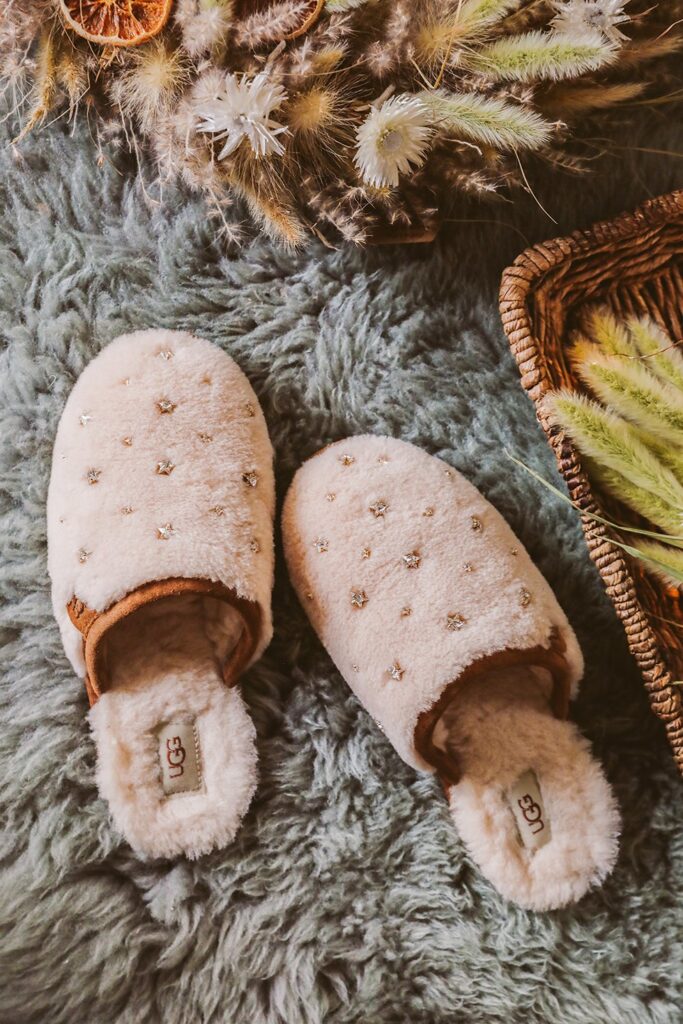 DIY embellished slippers