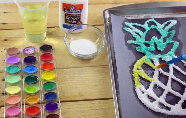 Easy and fun Salt Painting activity for Kids
