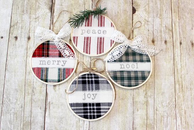 Embroidery Hoop Christmas ornaments
