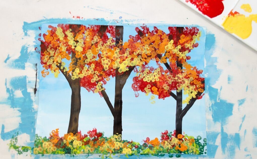 fall tree painting a fun painting activity for kids to celebrate fall 
