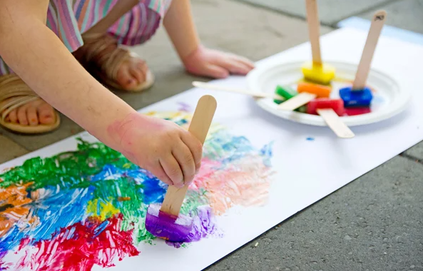  frozen paint summer art activity for kids