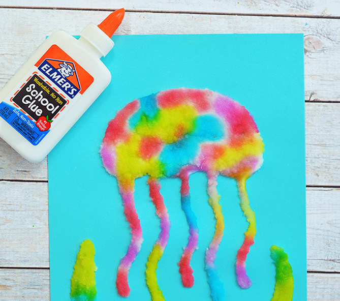 Jellyfish Salt Painting Activity For Kids